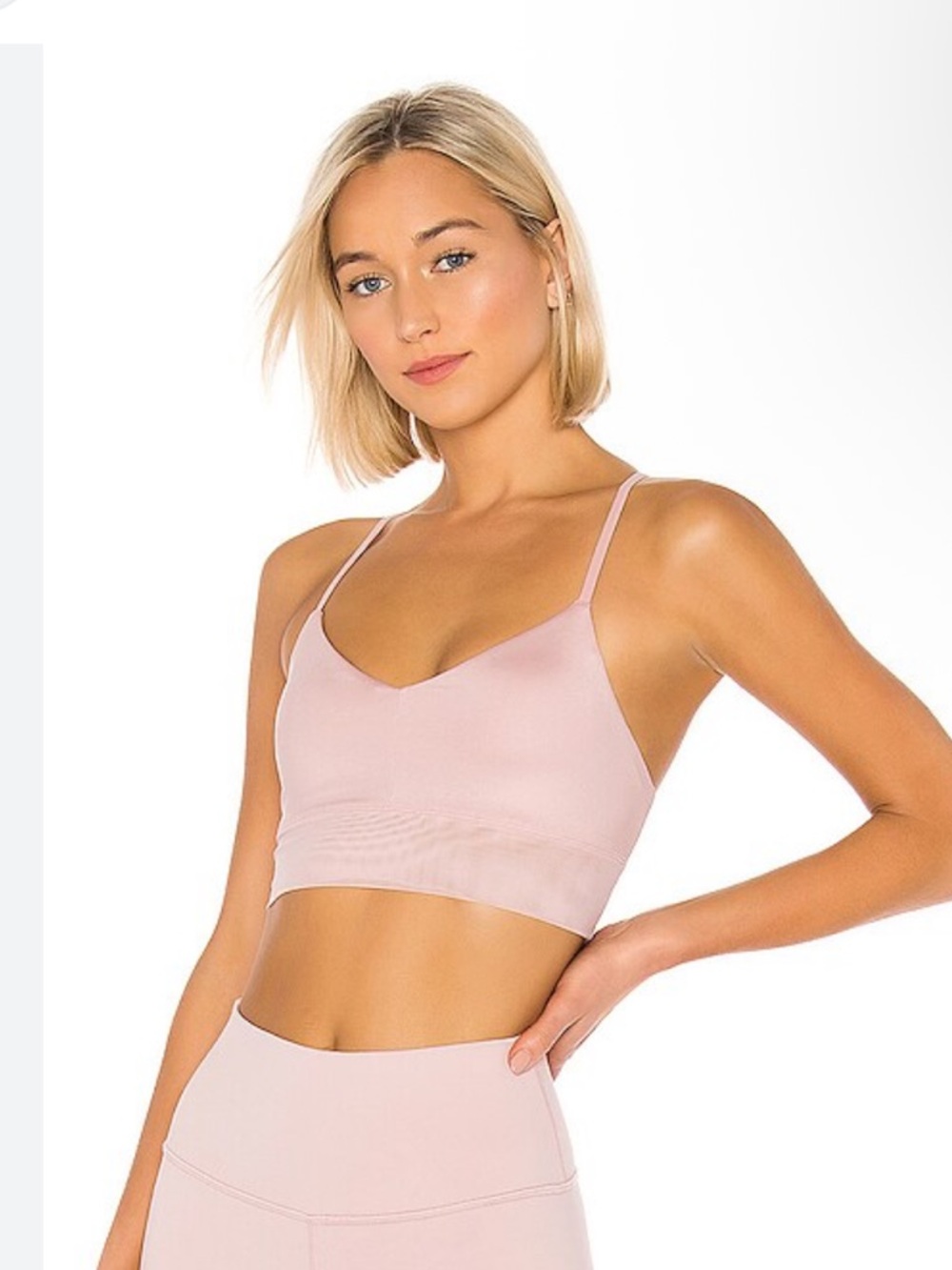 ALO Yoga Lavish Sports Bra Pink Size Large